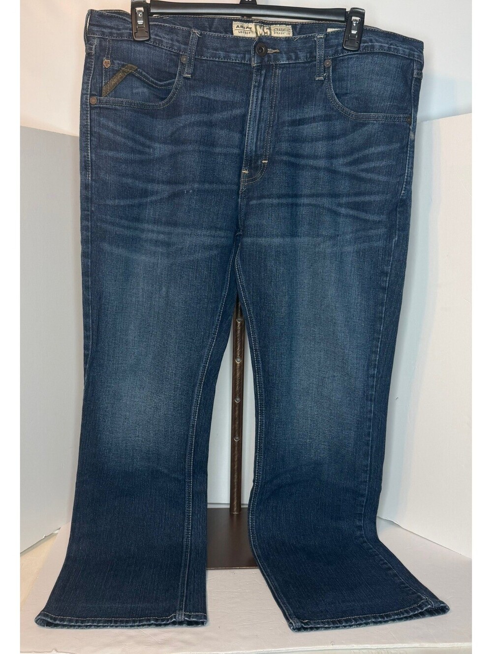 Ariat M5 Legacy Jeans Men’s 38x32 Medium Wash Slim Straight Stretch Western🐾